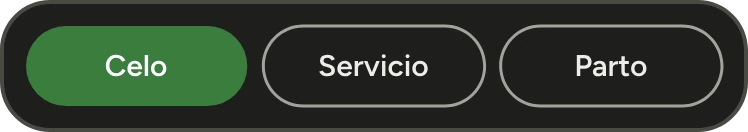 Pantalla de RUMAI para anotar celo, servicio o parto.